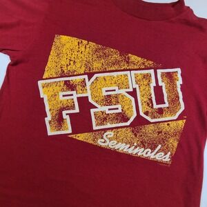 Vintage FSU Seminoles‎ T Shirt College Football Graphic Tee Maroon